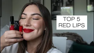 TOP 5 RED LIPS | Kelsey Garrett