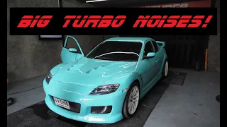 RX8 1JZGTE VVTI Swap - Big Turbo Noises & Hard Acceleration - Thailand Pattaya Beach