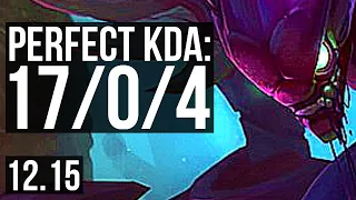 KHA'ZIX vs TRUNDLE (JNG) | 17/0/4, Legendary, 7 solo kills, 1.5M mastery | KR Master | 12.15