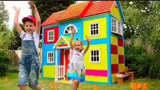 Pretend Play in DIY Playhouse for children