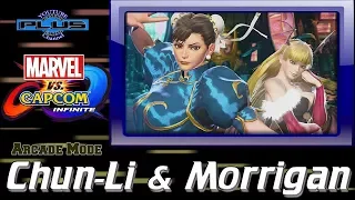 Morrigan & Chun-Li Arcade Mode part 1| Marvel vs Capcom Infinite