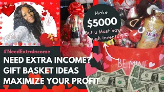 Making Valentines Day Baskets to Sale | Make Extra Money | Gifts Ideas under $20 | #vdaygifts2023