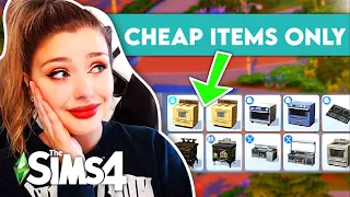 Using ONLY The Cheapest Items in The Sims 4 To Build a House // Sims 4 Build Challenge