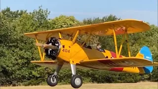 Ever seen a stearman fly this slow? (Slow motion)