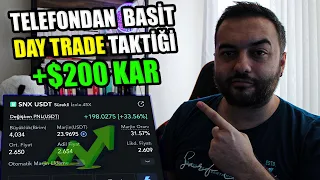 TELEFONDAN KALDIRAÇLI İŞLEM NASIL YAPILIR? $29 İLE $200 BASİT DAY TRADE TAKTİĞİ #bitcoin #daytrading