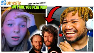 OMEGLE... Strangers Reacts TO Bee Gees - Stayin' Alive FOR THE VERY FIRST TIME