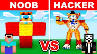 NOOB vs HACKER: I Cheated In a FNAF Build Challenge! (Glamrock Freddy)