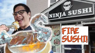 FIRE SUSHI!!  Delicious Japanese Food at Ninja Sushi in Nutley, NJ!