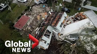 Florida tornadoes: Drone video shows EF-2 twister's path of destruction in Fort Myers