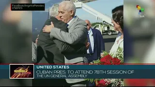 Cuban President Díaz-Canel arrives in New York, U.S.A.