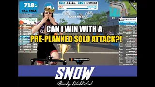 Can I win this Zwift Race...With a PRE-PLANNED SOLO ATTACK?!? | Zwift Race Vlog Episode 3