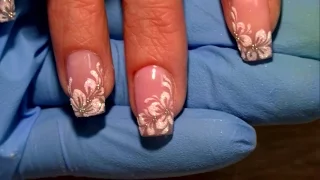 💕 Transparent flowers. 💕 Beautiful and simple design spring nail 2017.💕