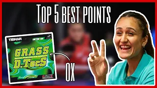 TOP 5 Best points of Manika Batra 🏓 (OX long pips)