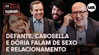 Diogo Defante, Paola Carosella e João Doria falam de suruba a vida amorosa no Alt Tabet