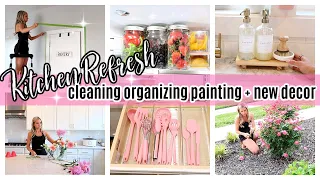 *NEW* KITCHEN REFRESH KITCHEN CLEAN AND ORGANIZATION NEW DECOR + PAINTING TIFFANI BEASTON HOMEMAKING