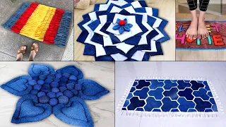 5 Beautiful Doormat Making || Old Clothes Reuse Idea || Jeans Handmade Things