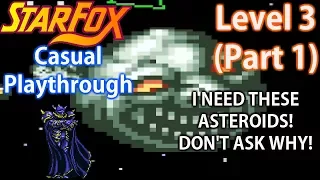 LAUGHING, GRINNING ASTEROIDS! | Star Fox (SNES) Level 3 Path #1 | Lord Bojacx
