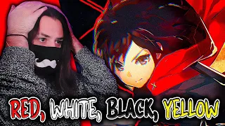 FIRST TIME WATCHING RWBY "ALL TRAILERS" REACTION | RWBY RED, WHITE, BLACK & YELLOW TRAILER REACTION