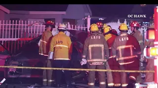 Home surveillance footage shows deadly South LA crash