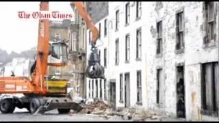 Argyll Hotel, Oban, demolition December 30 2011