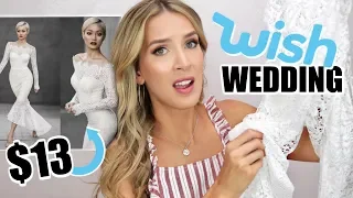 TRYING ON 5 WISH WEDDING DRESSES UNDER $20 | LeighAnnSays