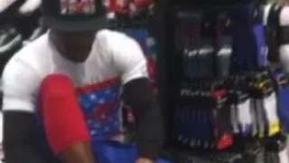 FLOYD MAYWEATHER SHOPS EVEN WHEN STORES ARE CLOSED; SHOE SHOPPING IN MIAMI AS MOB OF FANS WATCH