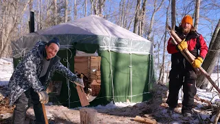 -50° Preparing For The Coming Storm | Maine Arctic Blast Survival Challenge Day 5 of 7 Overnight!