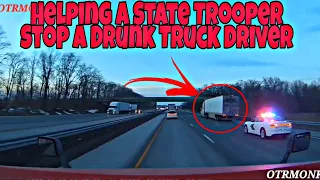 Truck Driver Helping Officer Stop A Police Chase With Intoxicated Trucker
