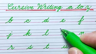 How to write English small letters ABCD | Cursive writing A to Z | Cursive handwriting practice abcd