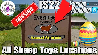 FS22 Easter eggs collectible all Sheep toys locations 4K Farming Simulator 22