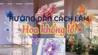 Hướng Dẫn Cách Làm Hoa Vải Voan Khổng Lồ / DIY Giant Fabric Flower