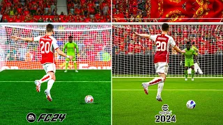 EA Sports FC 24 vs eFootball 2024 | Signature Penalty