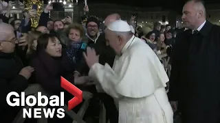 Pope Francis apologizes for slapping hand of woman who grabbed him in St. Peter's Square