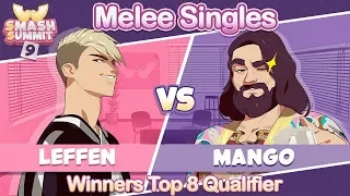 Leffen vs Mang0 - Winners Top 8 Qualifier Melee Singles - Smash Summit 9 | Fox vs Falco