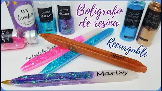 TUTORIAL ✂️ Bolígrafos de resina RECARGABLES y personalizados - (Resin Pro) 😊