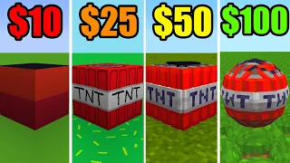 tnt for 0$ vs 10$ vs 25$ vs 50$ vs 100$