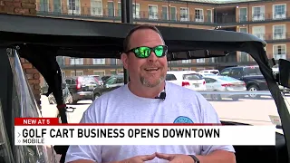 MOB City Rides, downtown Mobile golf cart business busy shuttling people from A to B - NBC 15 WPMI