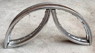 Simple Techniques For Round Pipe Bending By Motorcycle Rim / Amazing ideas For Steel Pipe Bending