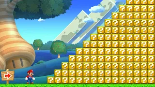 Can Mario Jump Over 999 Item Blocks in New Super Mario Bros. U ?