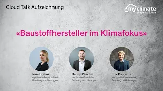 Baustoffhersteller im Klimafokus: Was Unternehmen heute schon tun können | myclimate DE Cloud Talk