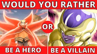 Would You Rather ANIME - 25 Hard Would You Rather ANIME Questions