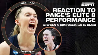 Stephen A. compares Paige Bueckers to Caitlin Clark after Elite 8 performance | First Take