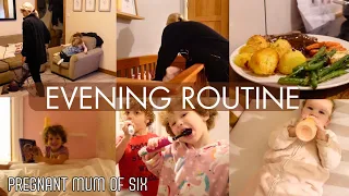 EVENING ROUTINE WITH 5 CHILDREN| pregnant mum of 5, sahm