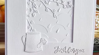 White on White CAS Card #cardmakingtutorial #cleanandsimple #cards