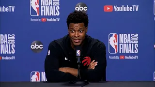 Kyle Lowry reacts to young reporters question