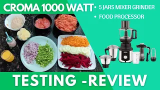 Croma 1000 Watt Mixer Grinder & Food Processor In-Depth Testing and Honest Review!