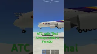 ATC Calls Thai Airways A380 a Fata$$! #aviation #shorts