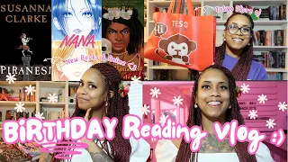 🎂 A BIRTHDAY Reading Vlog || Presents, Books, & An ALL PINK Restaurant  😮💕