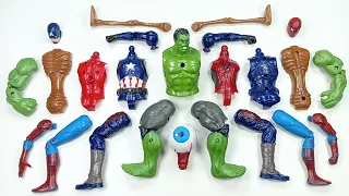 Merakit mainan hulk smash, sirenhead, spiderman, captain america