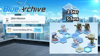 Blue Archive Global - Story Stage Normal 20-5 (3 Star & 5 Turn Clear)